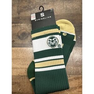 Strideline Colorado State Rams Premium Knit Crew Men's‎ Socks size 8-12-NWT